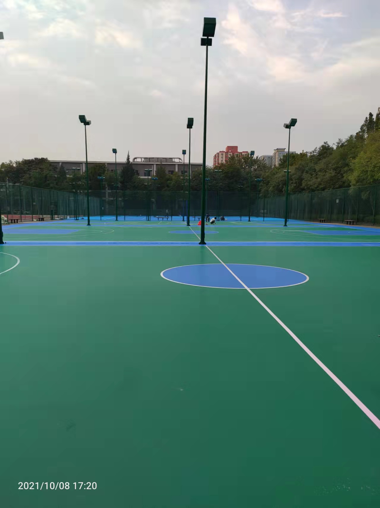硅PU篮球场